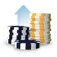Chip stack with up arrows