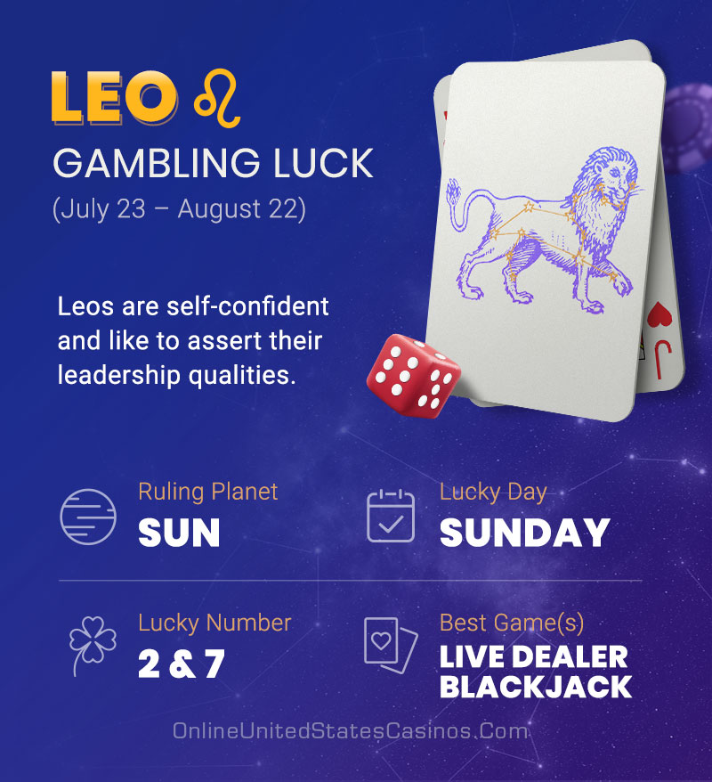 Leo Gambling Horoscope Infographic Mobile