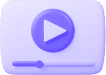purple play button icon